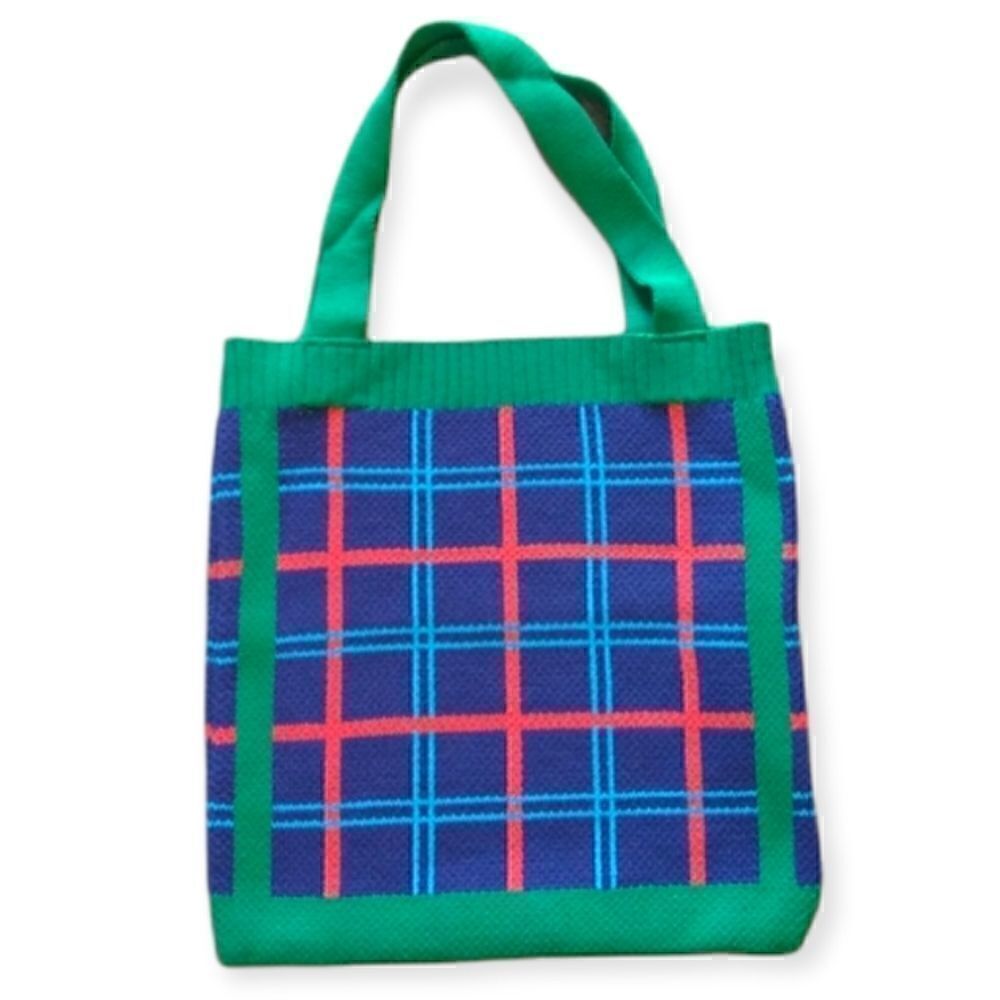 Plaid Tote Sweater Bag  